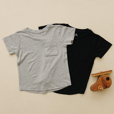 Bamboo Pocket Tee for babies, soft and breathable, perfect for everyday wear.