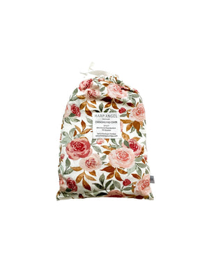 Dusty Pink Floral Bamboo Changing Pad Cover