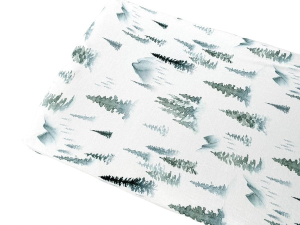 Green Forest Bamboo Changing Pad Cover
