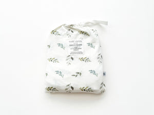Green Leaves Bamboo Changing Pad Cover | Bassinet & Lounger Cover