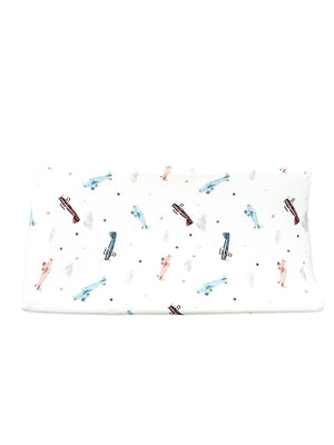 Bamboo Changing Pad Cover - Vintage Airplane