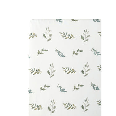 Bamboo Fitted Crib Sheet - Green Leaves