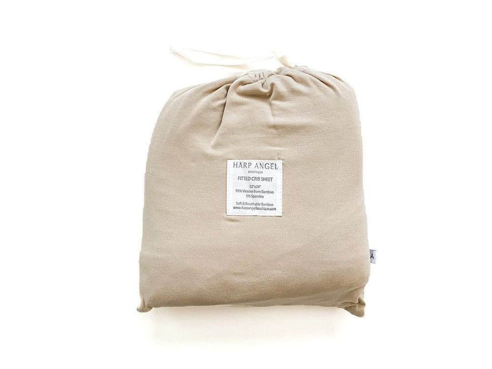 Viscose of Bamboo Crib Sheet - Tan