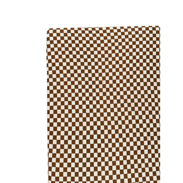 Toffee Checkered Bamboo Crib Sheet