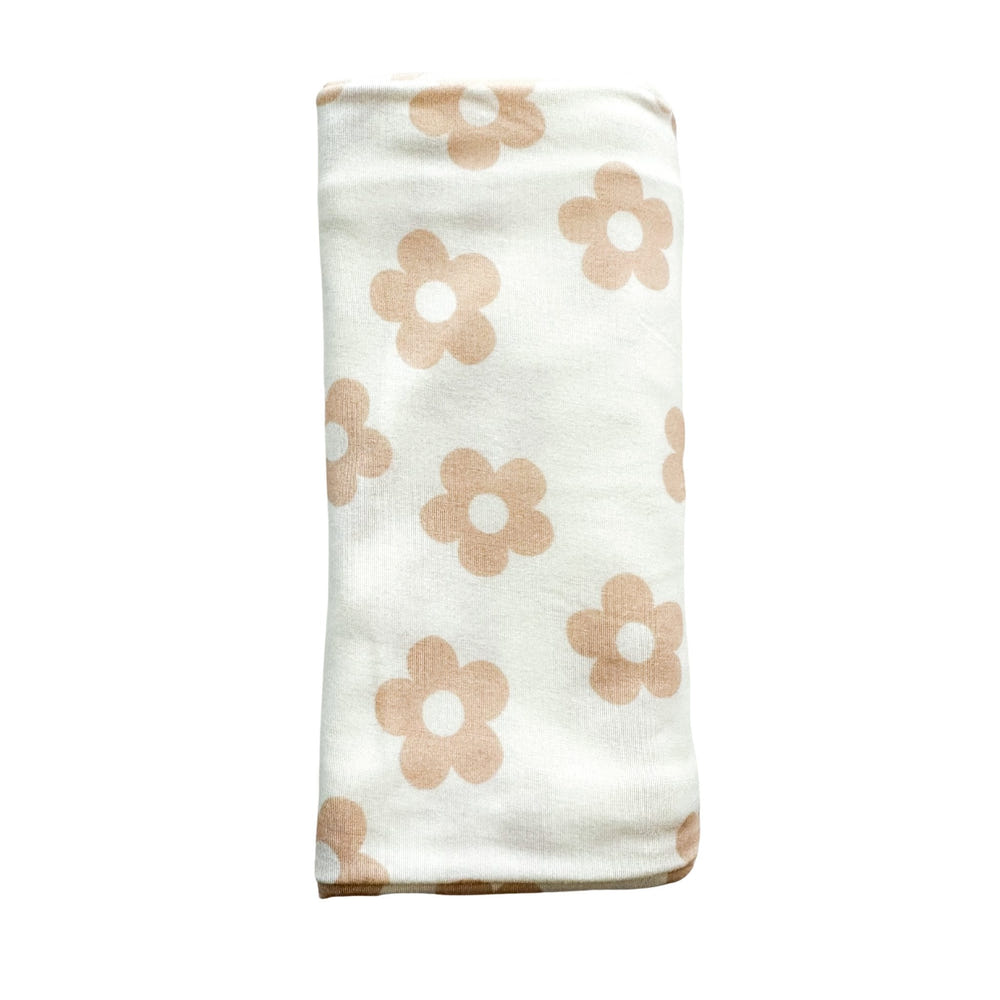 Blush Daisy Bamboo Stretch Swaddle Blanket