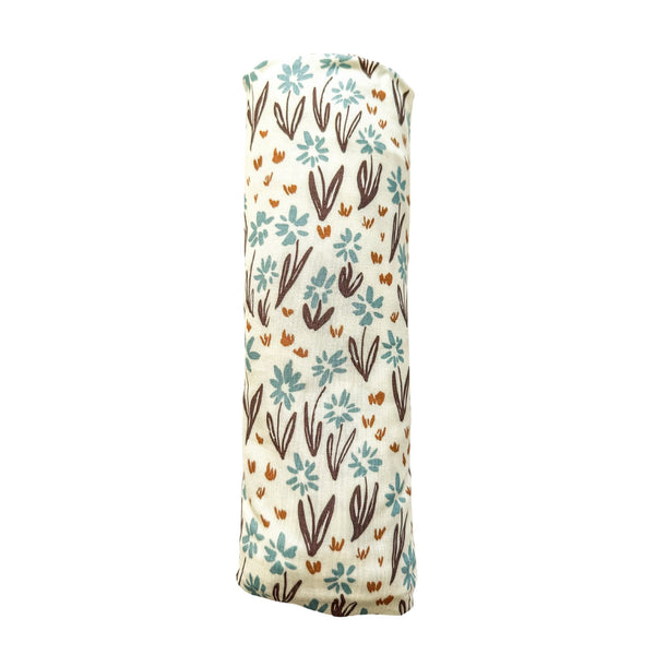 La La Floral Bamboo Baby Swaddle Blanket – Stretch Newborn Swaddle