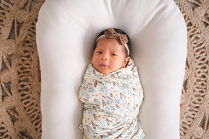 La La Floral Bamboo Baby Swaddle Blanket – Stretch Newborn Swaddle