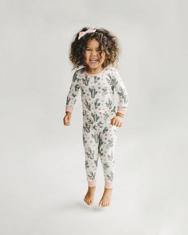 Bamboo Two Piece Set | Cactus Flowers