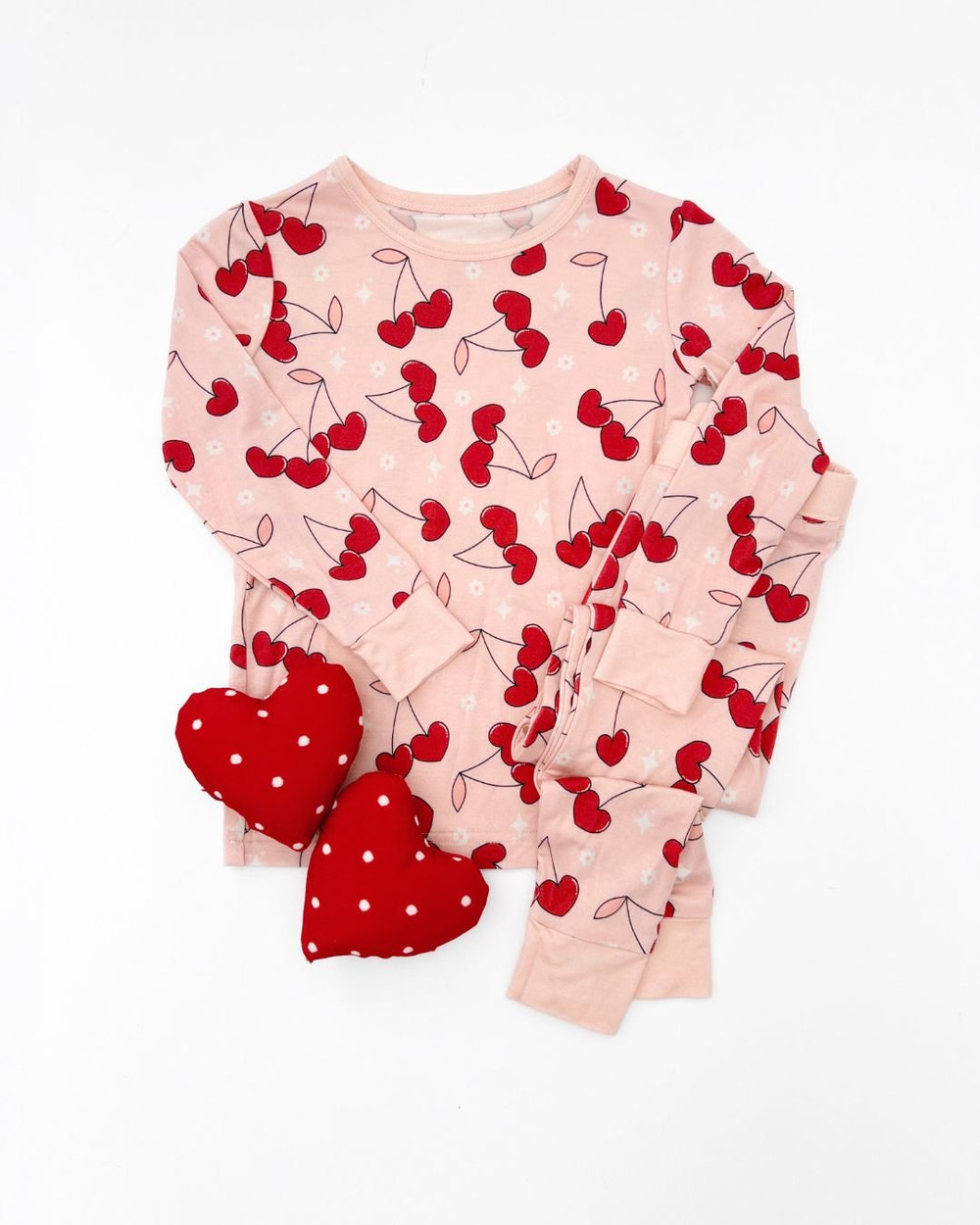 Bamboo Two Piece Set | Cherry Heart - MOOGCO Baby