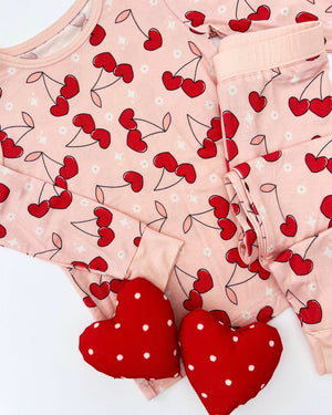 Bamboo Two Piece Set | Cherry Heart - MOOGCO Baby