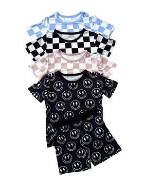Bamboo Two Piece Shorts Set | Electric Smiley - MOOGCO Baby