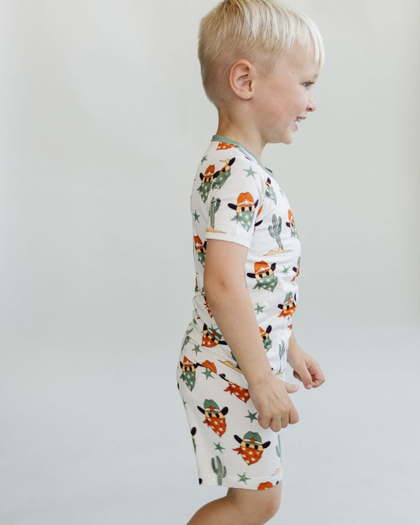 Bamboo Two Piece Shorts Set | Smiley Cowboy