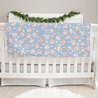Personalized Baby Blanket – Baseball Baby Blanket for Boys | Soft Minky Cozy