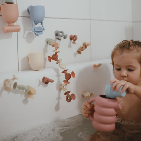 Mushie Silicone Watering Can Bath Toy Soft Lightweight