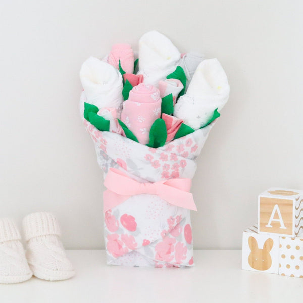 Baby Blossom Company BBco Floral Baby Gift Set layette bouquet baby girl