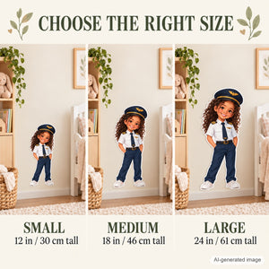 Personalized Pilot Wall Decal from Photo, Dream Job Sticker, image 7