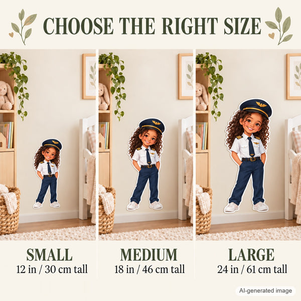 Personalized Pilot Wall Decal from Photo, Dream Job Sticker, image 7