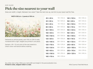 Watercolor Wild Cosmos Field Wall Mural, image 4