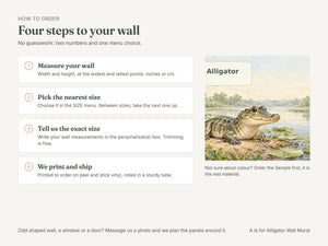 Watercolor A is for Alligator Alphabet Wall Mural, image 6