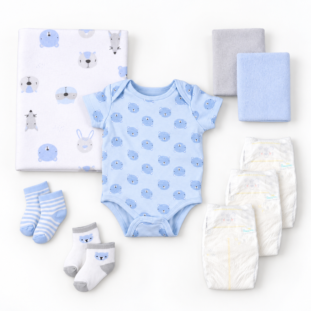 Baby Blossom Company BBco. Cub Baby Boy Gift Set