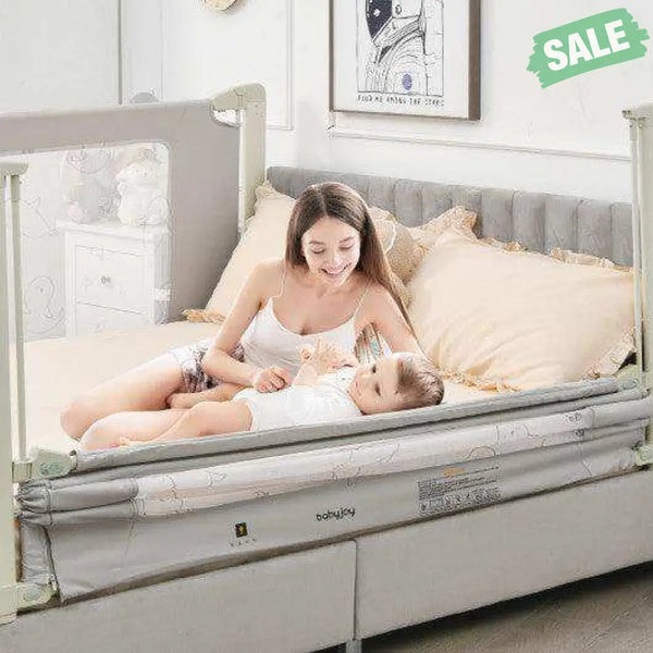 Bed Rail Guard for Toddlers Kid with Adjustable Height and Safety Lock-59 inch Gray Bed Rails