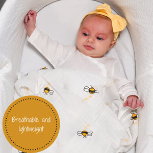 Bee Baby Muslin Swaddle Blanket