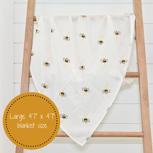 Bee Baby Muslin Swaddle Blanket