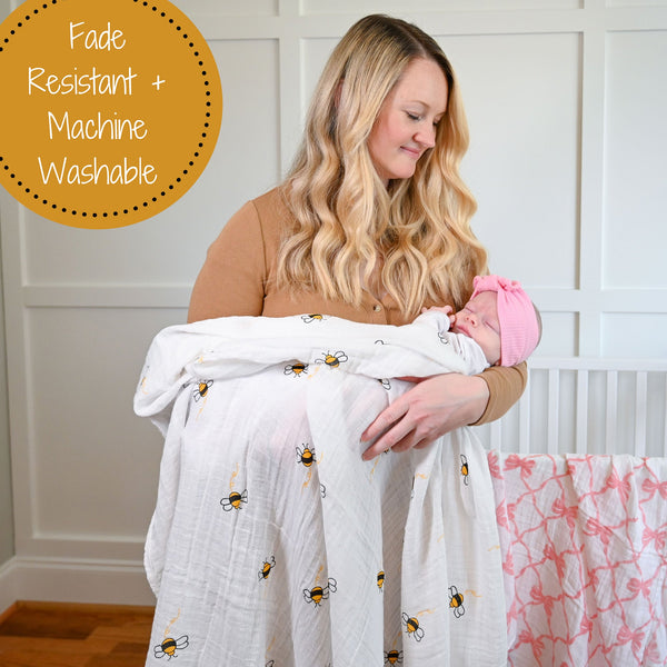 Bee Baby Muslin Swaddle Blanket