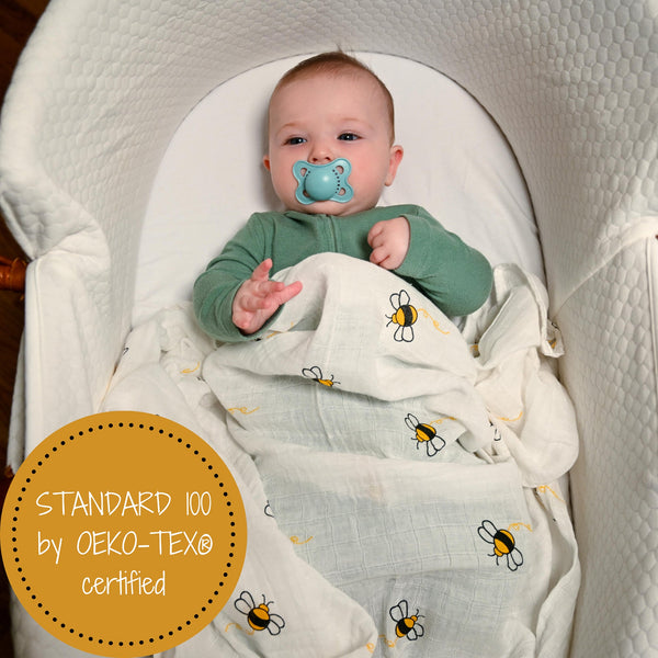 Bee Baby Muslin Swaddle Blanket