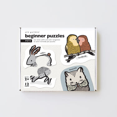 Beginner puzzles featuring cute pets, perfect for toddlers to enhance problem-solving skills and hand-eye coordination.