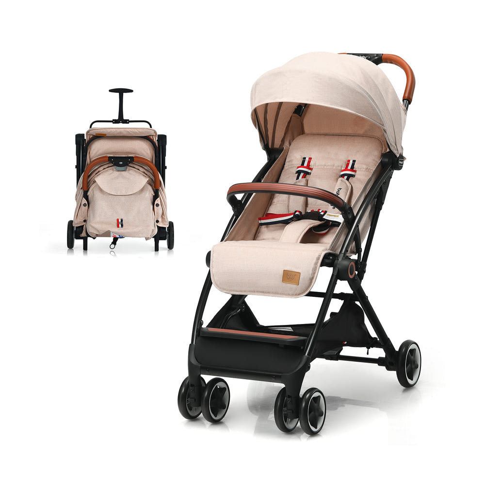 Lightweight aluminium frame baby stroller with net, perfect for travel and outdoor use.