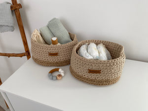 Diaper Caddy with Jute Accent