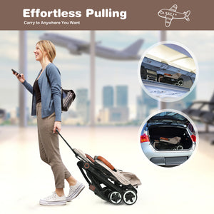 Lightweight aluminium frame baby stroller with net, shown at angle 7, perfect for travel and outdoor use.