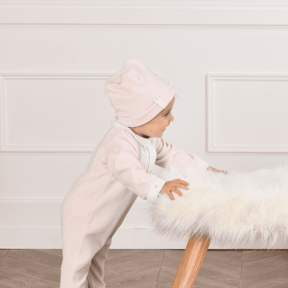 BELLA | Girls Pink Velour Hat