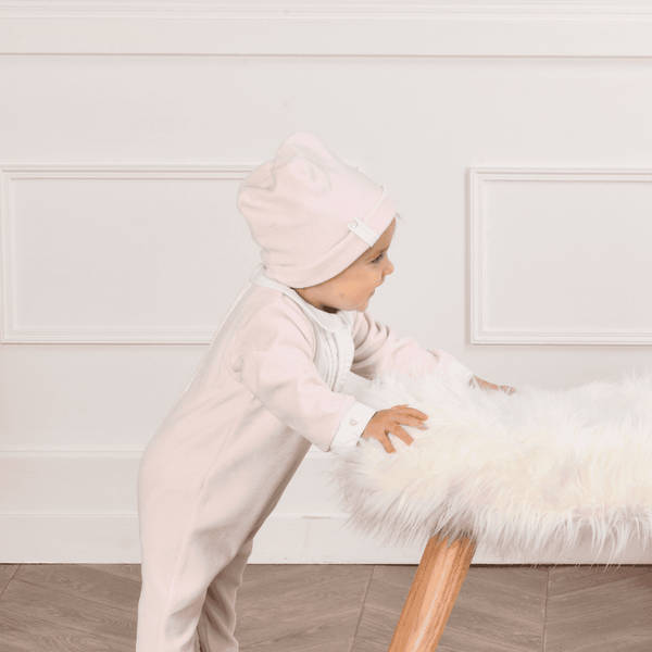 BELLA | Girls Pink Velour Babygrow Gift Set (3)