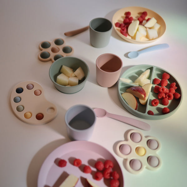 Mushie Silicone Suction Bowl for Babies Learning to Feed