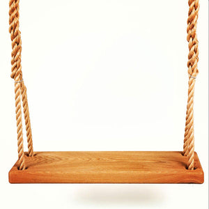 Classic Ash DOUBLE Bench Swing for outdoor playsets, shown from angle 9, perfect for family relaxation and fun.