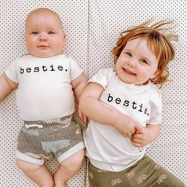 Bestie Organic Cotton Baby Bodysuit Short Sleeve