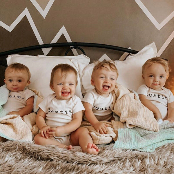 Bestie Organic Cotton Baby Bodysuit Short Sleeve