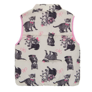 Girls Cat Print Vest
