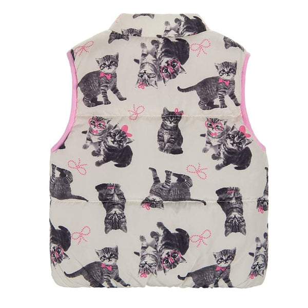 Girls Cat Print Vest