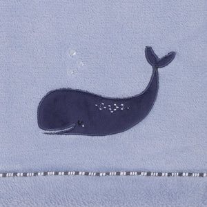 Seas The Day Blue Whale Super Soft Baby Blanket