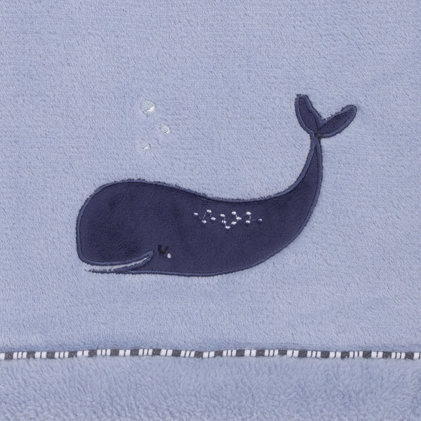 Seas The Day Blue Whale Super Soft Baby Blanket