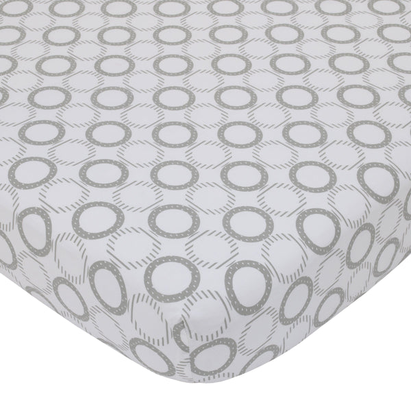 NoJo Dreamer Gray Elephant 8-Piece Nursery Crib Bedding Set