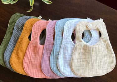 Baby Bib - Choose Your Color - Organic Cotton with Waterproof Organic Cotton Backing - MOOGCO Baby