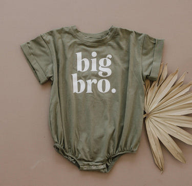 Big Bro T-Shirt Romper in various colors for toddlers - stylish and comfortable baby outfit.