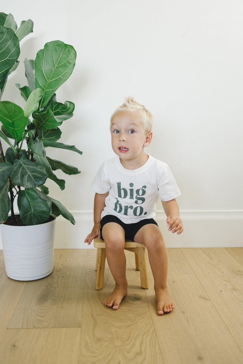 "Big Bro Tee in various colors for toddlers - stylish and comfortable tops for little ones."