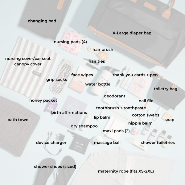 Pre-packed Hospital Birth Bag: "Fully Prepared" - MOOGCO Baby