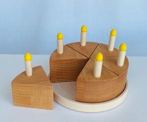 Toy Birthday Cake with Candles