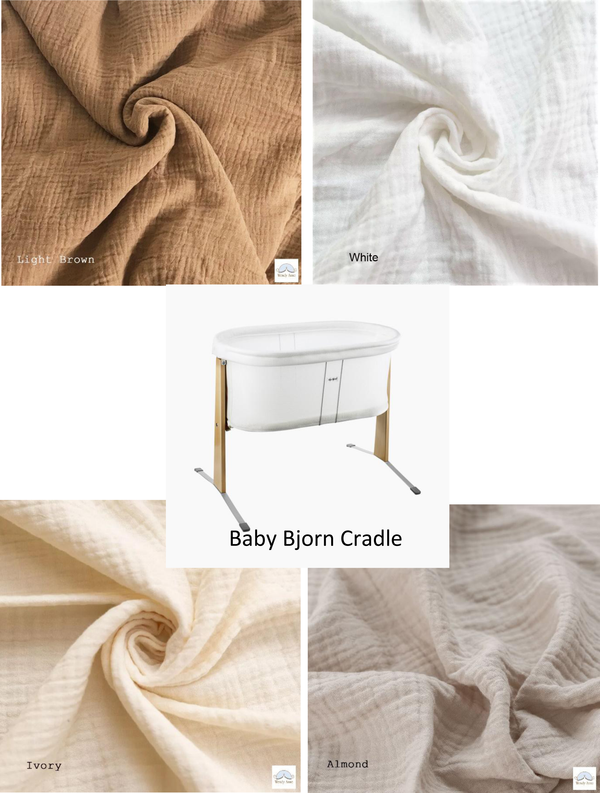 Baby Bjorn Bassinet Cradle Custom Made Fitted Sheet - Organic Cotton Gauze